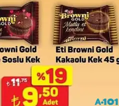 ETİ BROWNİ GOLD KAKAOLU KEK 45 G ETİ BROWNİ GOLD KAKAOLU KEK 45 G